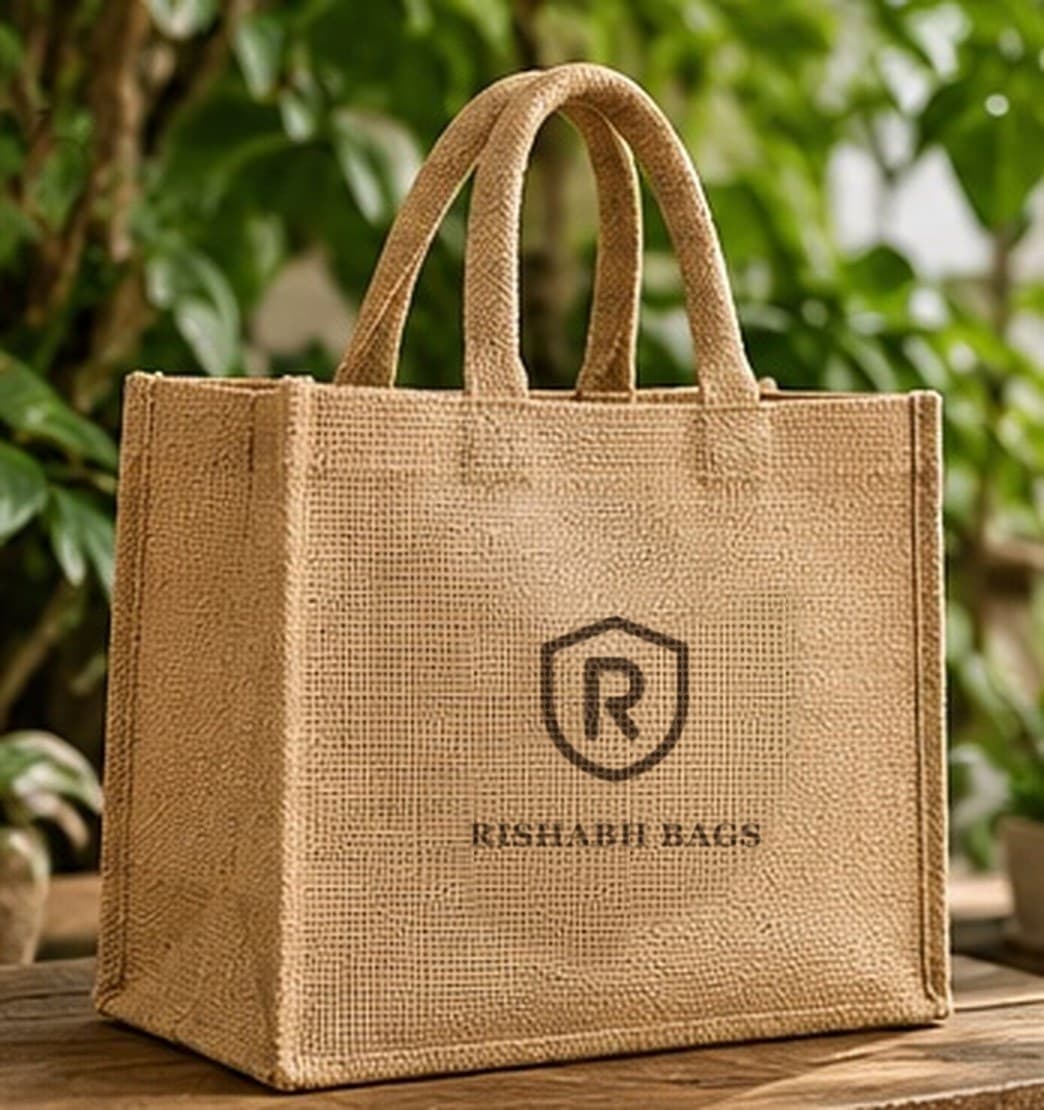 Natural jute shopping bag
