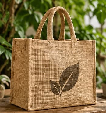 Natural jute shopping bag