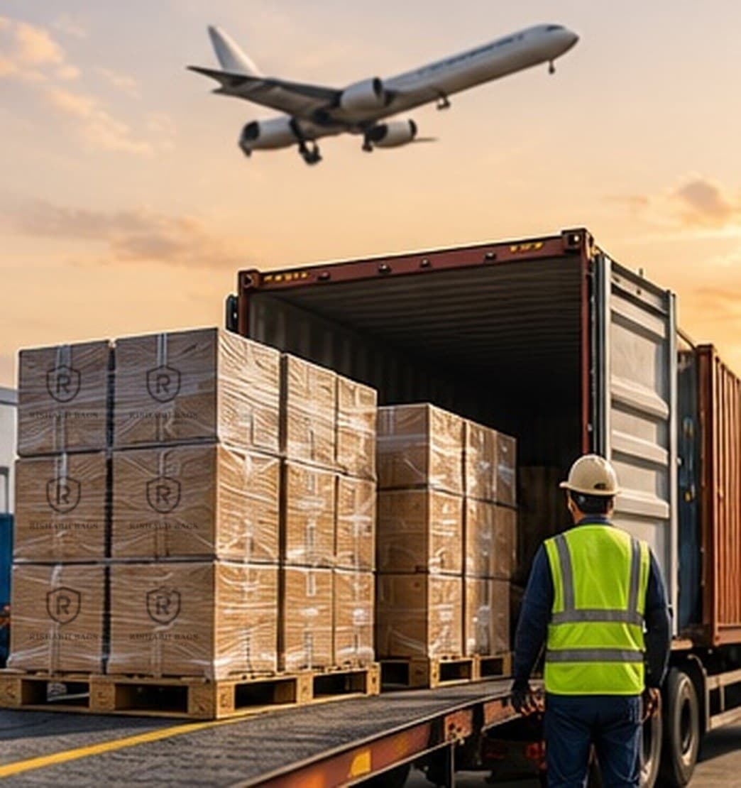 Export consignment ready for dispatch