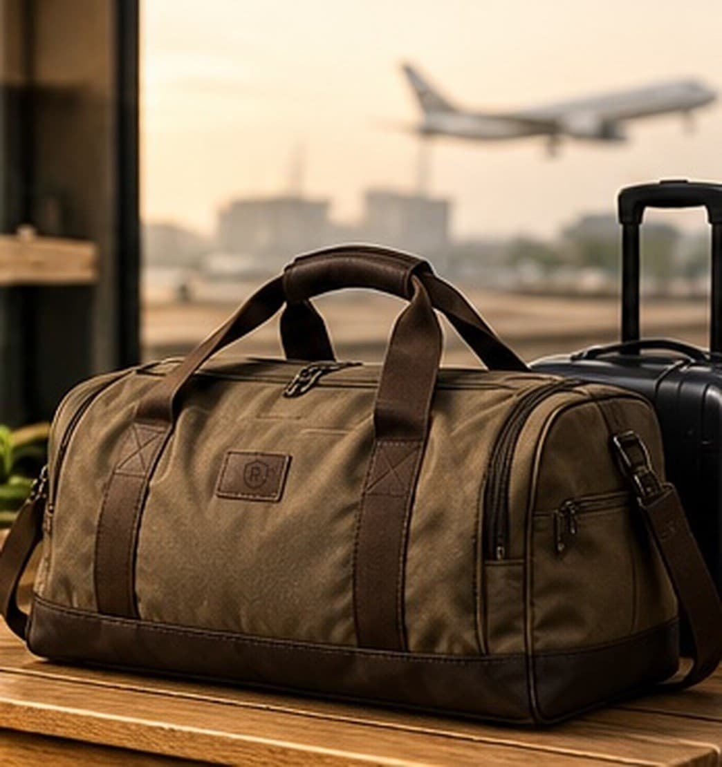 Travel duffel with a reinforced base
