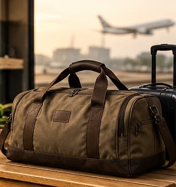 Travel duffel with a reinforced base